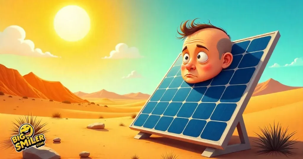 Solar Panel Bald Jokes Shine