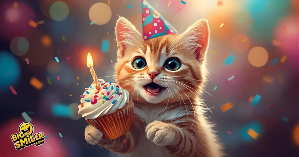 Short Cat Birthday Puns